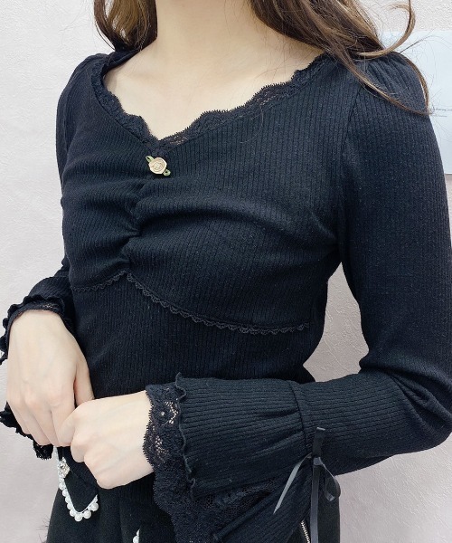 Swankiss（スワンキス）の「WY posture L/T（Tシャツ/カットソー・レディース・モカ/ピンク/ブラック・FREE）」の10枚目の写真