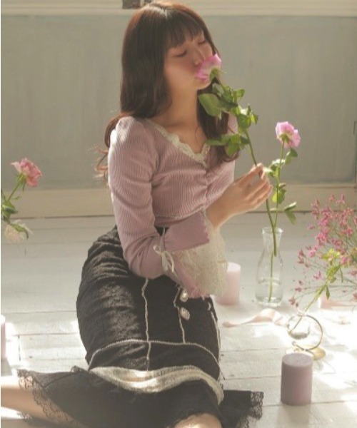 Swankiss（スワンキス）の「WY posture L/T（Tシャツ/カットソー・レディース・モカ/ピンク/ブラック・FREE）」の6枚目の写真