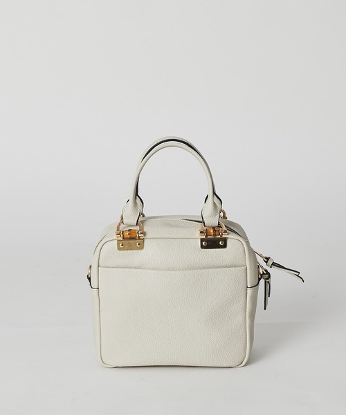 RIVE DROITE（リヴドロワ）の「クラシカルムード漂うデザイン　バンブースクエアミニボストン（ボストンバッグ・レディース・グレー系その他/ベージュ系その他・FREE）」の16枚目の写真