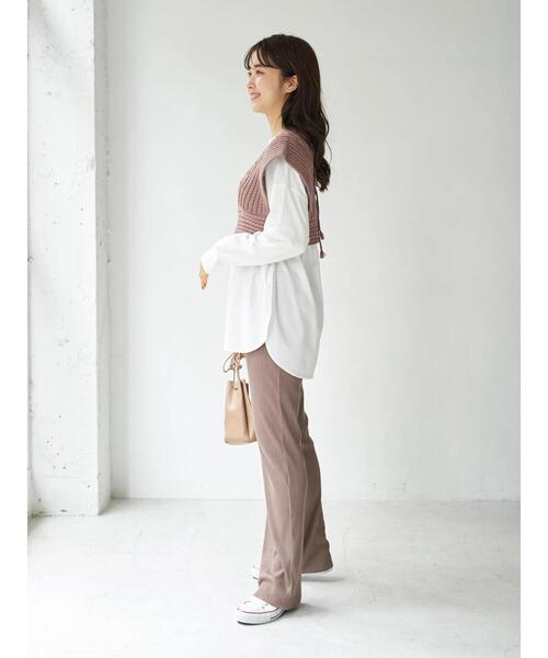 earth music&ecology（アースミュージックアンドエコロジー）の「Well done you ロンT ＊（Tシャツ/カットソー・レディース・チャコールグレー/オフホワイト・FREE）」の12枚目の写真