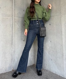 SPIRALGIRL | ハイウエストハイパーフレアデニム(デニムパンツ)