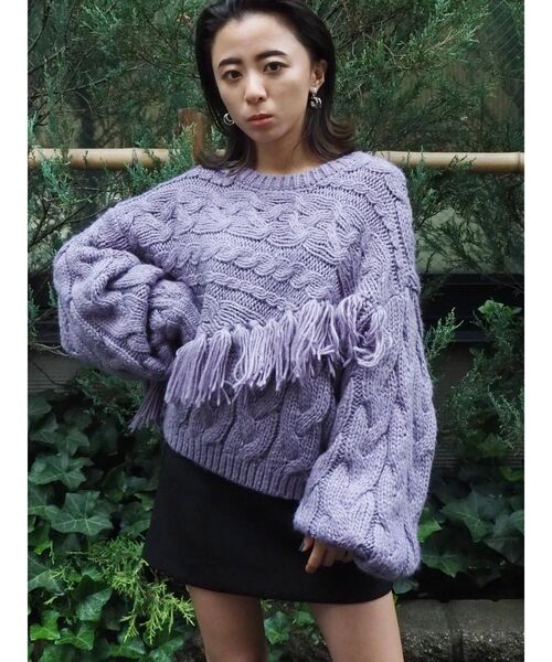 EVRIS（エヴリス）の「フェイクスウェードミニスカート（スカート・レディース・ブルー/ブラック・MEDIUM/SMALL）」の5枚目の写真