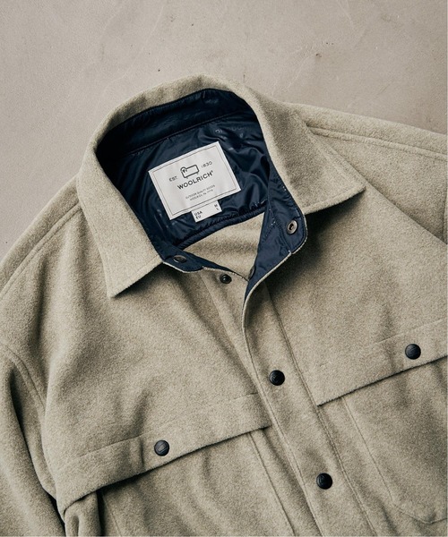 WOOLRICH（ウールリッチ）の「【WOOLRICH / ウールリッチ】別注 ポーラーテック フリースシャツブルゾン（シャツ/ブラウス・メンズ・グレー/キナリ・MEDIUM/LARGE/X-LARGE）」の15枚目の写真