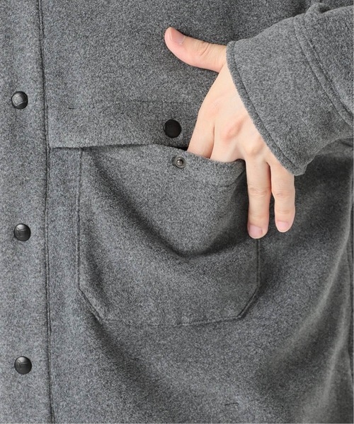 WOOLRICH（ウールリッチ）の「【WOOLRICH / ウールリッチ】別注 ポーラーテック フリースシャツブルゾン（シャツ/ブラウス・メンズ・グレー/キナリ・MEDIUM/LARGE/X-LARGE）」の13枚目の写真