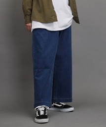 air tokyo sellection | 【ユニセックスで着用可能】ルーズシルエット ワイド デニム イージーパンツ(デニムパンツ)