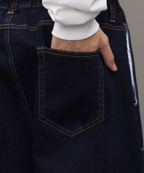 air tokyo sellection（エアートウキョウセレクション）の「【ユニセックスで着用可能】ルーズシルエット ワイド デニム イージーパンツ（デニムパンツ・メンズ・インディゴブルー/ワンウォッシュ/ライトブルー・MEDIUM/LARGE/X-LARGE）」の18枚目の写真