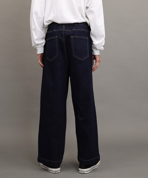 air tokyo sellection（エアートウキョウセレクション）の「【ユニセックスで着用可能】ルーズシルエット ワイド デニム イージーパンツ（デニムパンツ・メンズ・インディゴブルー/ワンウォッシュ/ライトブルー・MEDIUM/LARGE/X-LARGE）」の22枚目の写真