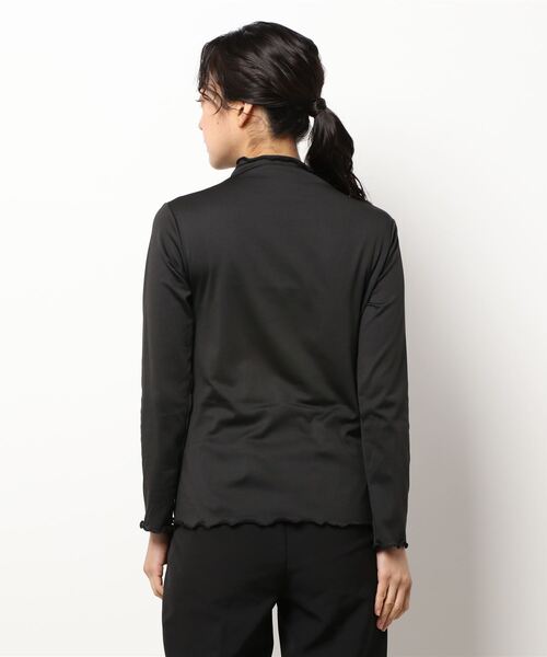 Anuenue（アヌエヌエ）の「ハイネックフリルカットソー 長袖（Tシャツ/カットソー・レディース・ホワイト/ブラック/イエロー/ブルー/グリーン・2L/3L/S/M/L）」の9枚目の写真