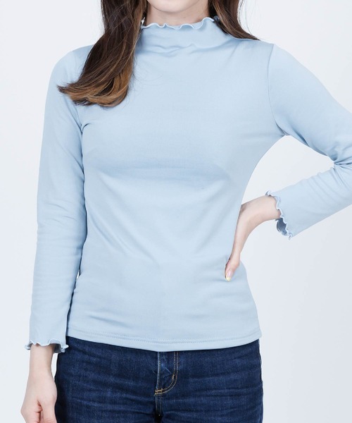 Anuenue（アヌエヌエ）の「ハイネックフリルカットソー 長袖（Tシャツ/カットソー・レディース・ホワイト/ブラック/イエロー/ブルー/グリーン・2L/3L/S/M/L）」の22枚目の写真