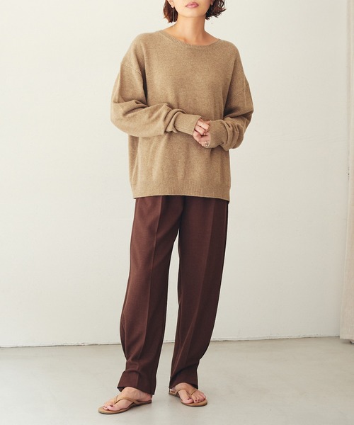 OUTERSUNSET(アウターサンセット)の「指穴 knit pullover(ニット/セーター・レディース・ベージュ/グレー・FREE)」の4枚目の写真