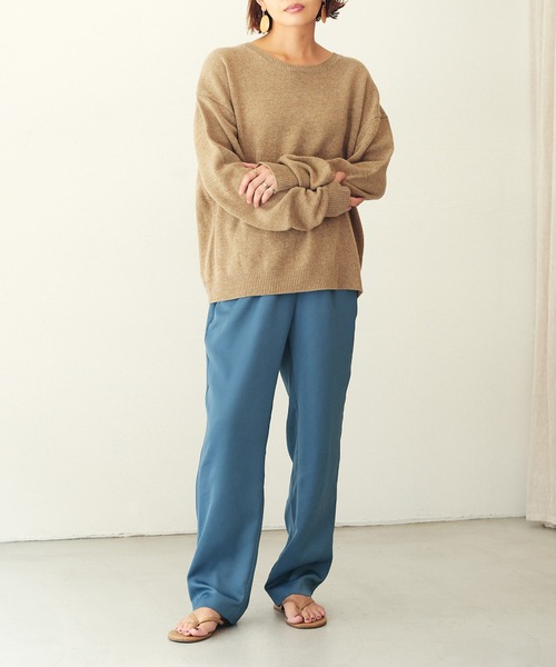 OUTERSUNSET(アウターサンセット)の「指穴 knit pullover(ニット/セーター・レディース・ベージュ/グレー・FREE)」の5枚目の写真