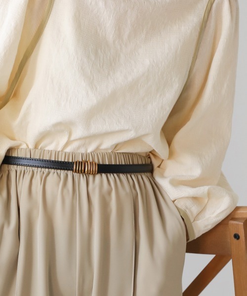 Bab（バブ）の「【WEB限定】センターバックルベルト（ベルト・レディース・キャメル/ダークブラウン/ブラック・ONESIZE）」の2枚目の写真