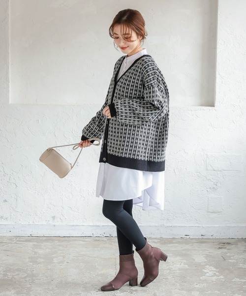 KOBE LETTUCE（コウベレタス）の「ソックス切り替えショートブーツ（ブーツ・レディース・ブラック/ブラウン/ベージュ/ホワイト系その他・L/M/S/LL）」の9枚目の写真