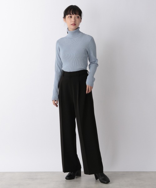 LOWRYS FARM（ローリーズファーム）の「リブタートルＬＳ　216388（ニット/セーター・レディース・ブラック/オフホワイト/ブルー/ブラウン・FREE）」の5枚目の写真