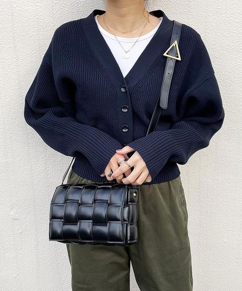 shopnikoniko(ショップニコニコ)の「編み込み バッグ ショルダーバッグ スクエア(ショルダーバッグ・レディース・アイボリー/ベージュ/グリーン/ブラック・フリー)」の15枚目の写真