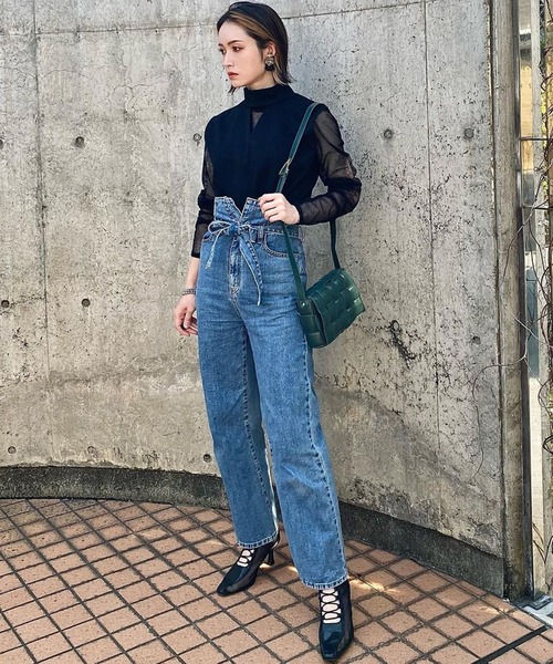 shopnikoniko(ショップニコニコ)の「編み込み バッグ ショルダーバッグ スクエア(ショルダーバッグ・レディース・アイボリー/ベージュ/グリーン/ブラック・フリー)」の6枚目の写真