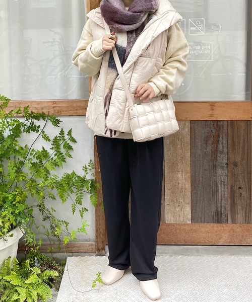 shopnikoniko(ショップニコニコ)の「編み込み バッグ ショルダーバッグ スクエア(ショルダーバッグ・レディース・アイボリー/ベージュ/グリーン/ブラック・フリー)」の20枚目の写真