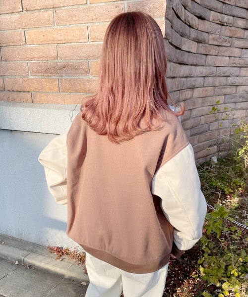 nemne store(ネンネストア)の「ミント香るワッペン付きスタジャン(スタジャン・レディース・グリーン/ベージュ・フリー)」の12枚目の写真