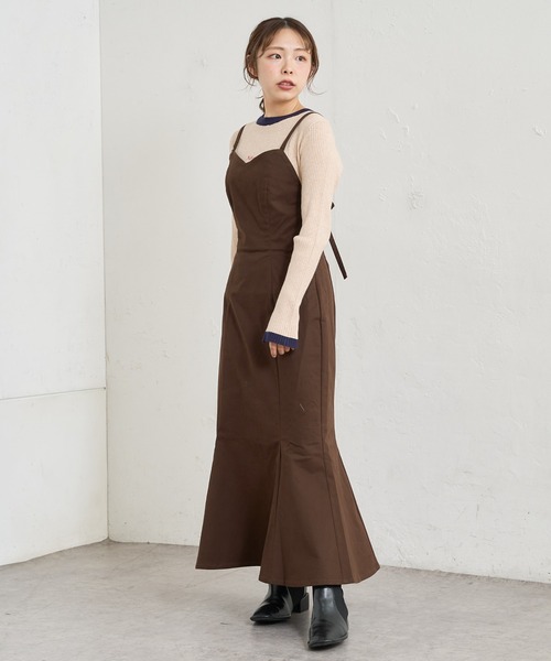 natural couture（ナチュラルクチュール）の「刺繍ロゴ入りリブニット（ニット/セーター・レディース・ベージュ/グレー/オフホワイト/アイボリー・FREE）」の6枚目の写真
