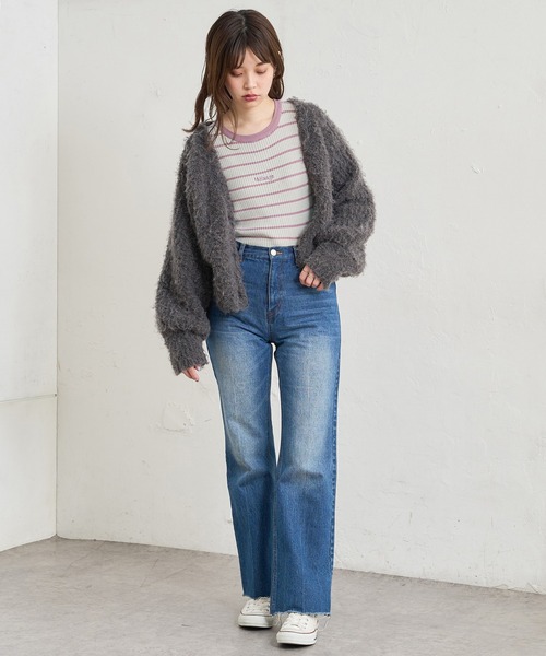 natural couture（ナチュラルクチュール）の「刺繍ロゴ入りリブニット（ニット/セーター・レディース・ベージュ/グレー/オフホワイト/アイボリー・FREE）」の17枚目の写真