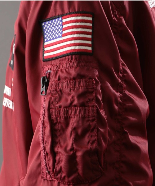 AVIREX（アヴィレックス）の「ユーティリティー MA-1 スーベニア/UTILITY MA-1 SOUVENIR / アヴィレックス / AVIREX（MA-1・メンズ・ネイビー/セージグリーン/バーガンディー・MEDIUM/LARGE/X-LARGE/XX-LARGE）」の15枚目の写真