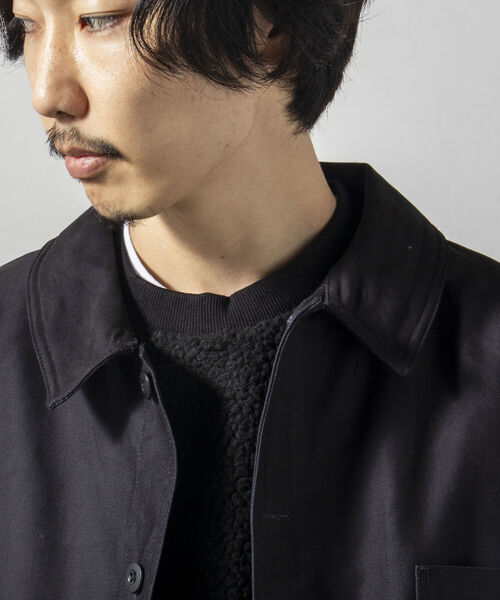 GLOSTER(グロスター)の「【GLOSTER/グロスター】モールスキン フレンチカバーオール(カバーオール・メンズ・ブラック/ダークネイビー・MEDIUM/LARGE)」の11枚目の写真