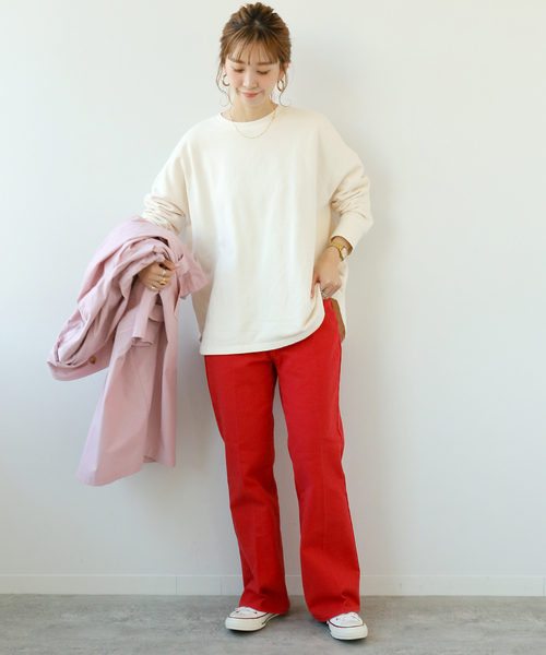 Simplicite（サンプリシテ）の「Natural Friendly Denim フレアパンツ◆（デニムパンツ・レディース・ブルー/レッド/ネイビー・SMALL/MEDIUM）」の15枚目の写真