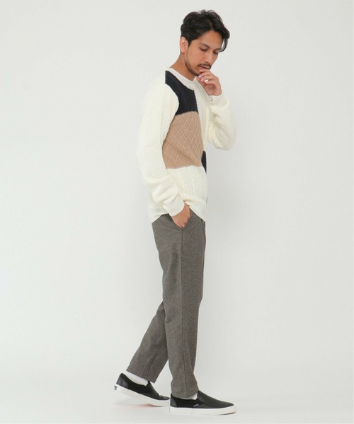 ikka(イッカ)の「起毛ジャガードパンツ(その他パンツ・メンズ・ネイビー/ブラウン・L/XL/S/M)」の14枚目の写真