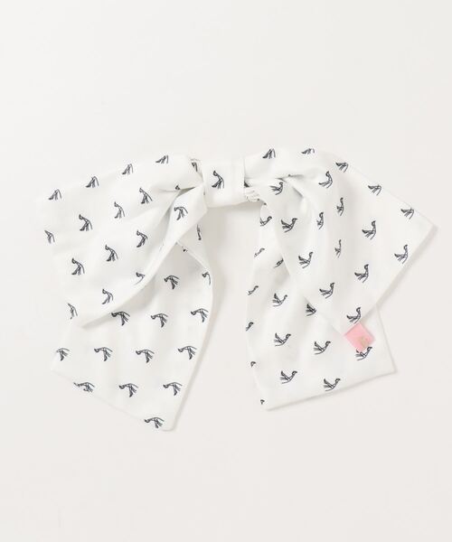 lilLilly(リルリリー)の「オリジナルプリントリボンバレッタ(バレッタ/ヘアクリップ・レディース・ブラック/ホワイト・FREE)」の4枚目の写真