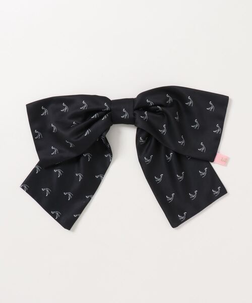 lilLilly(リルリリー)の「オリジナルプリントリボンバレッタ(バレッタ/ヘアクリップ・レディース・ブラック/ホワイト・FREE)」の5枚目の写真