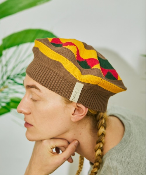 AlexanderLeeChang(アレキサンダーリーチャン)の「AlexanderLeeChang アレキサンダーリーチャン / 5050 TAM 22 タム22 / AC052201(ニットキャップ/ビーニー・メンズ・ナチュラル/ブラック/イエロー・FREE)」の3枚目の写真