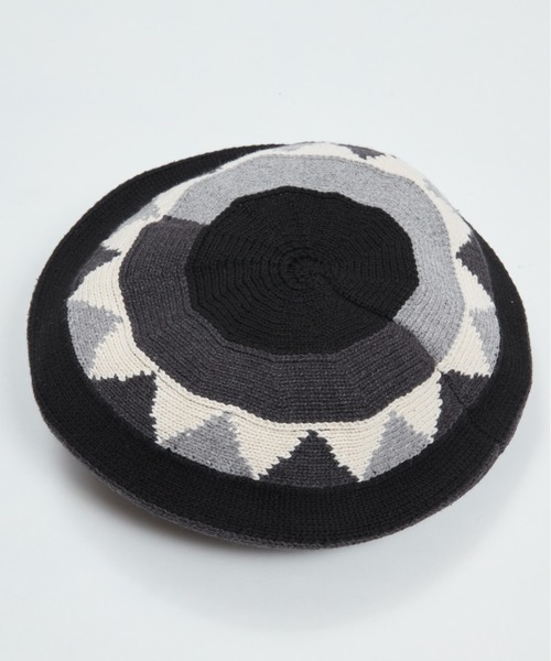 AlexanderLeeChang(アレキサンダーリーチャン)の「AlexanderLeeChang アレキサンダーリーチャン / 5050 TAM 22 タム22 / AC052201(ニットキャップ/ビーニー・メンズ・ナチュラル/ブラック/イエロー・FREE)」の5枚目の写真