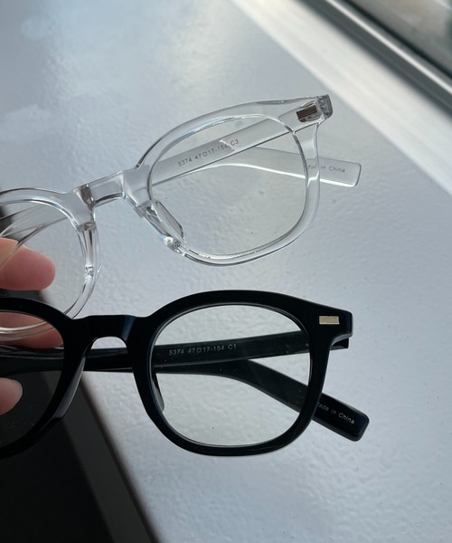 wee9s（ウィークス）の「"THE" MEGANE / ボストン型フチあり伊達メガネ（メガネ・レディース・クリア/ブラック・FREE）」の16枚目の写真