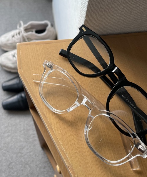 wee9s（ウィークス）の「"THE" MEGANE / ボストン型フチあり伊達メガネ（メガネ・レディース・クリア/ブラック・FREE）」の11枚目の写真