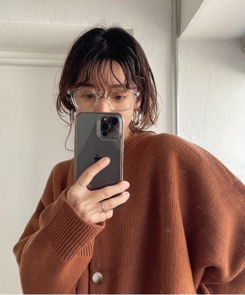 wee9s（ウィークス）の「"THE" MEGANE / ボストン型フチあり伊達メガネ（メガネ・レディース・クリア/ブラック・FREE）」の12枚目の写真