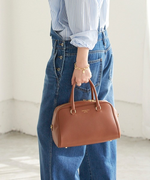 SLOBE IENA(スローブイエナ)の「CHRISTIAN VILLA ボストンバッグ◆(ボストンバッグ・レディース・ブラック/キャメル・FREE)」の14枚目の写真