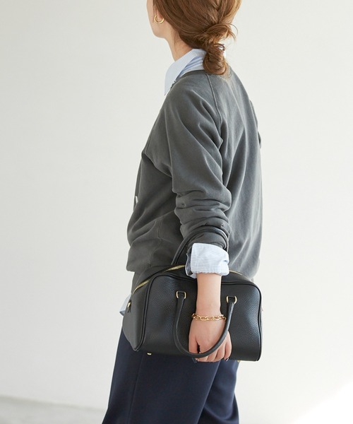 SLOBE IENA(スローブイエナ)の「CHRISTIAN VILLA ボストンバッグ◆(ボストンバッグ・レディース・ブラック/キャメル・FREE)」の8枚目の写真