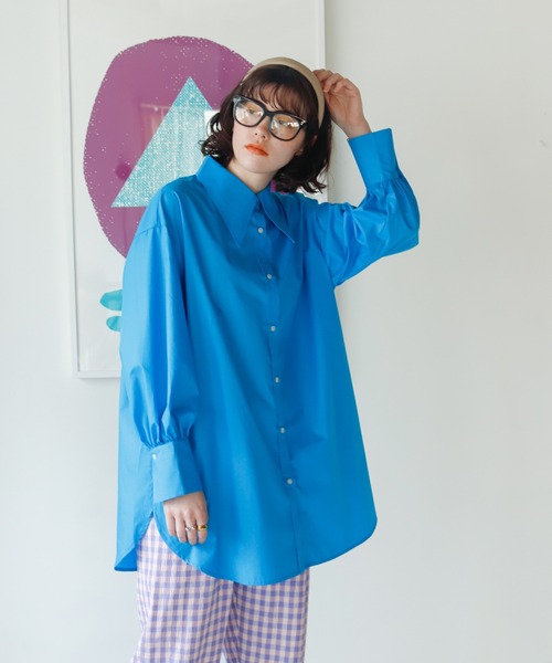 Birthday room（バースデイルーム）の「バックスリットカラーシャツ（シャツ/ブラウス・レディース・オフホワイト/ピンク/ブルー・FREE）」の3枚目の写真