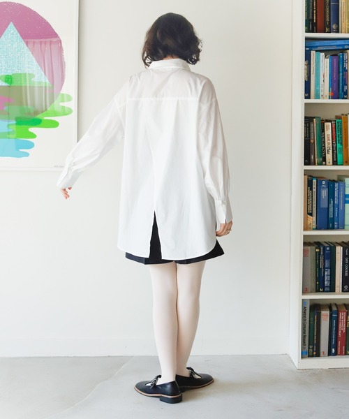 Birthday room（バースデイルーム）の「バックスリットカラーシャツ（シャツ/ブラウス・レディース・オフホワイト/ピンク/ブルー・FREE）」の9枚目の写真