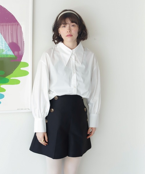 Birthday room（バースデイルーム）の「バックスリットカラーシャツ（シャツ/ブラウス・レディース・オフホワイト/ピンク/ブルー・FREE）」の14枚目の写真