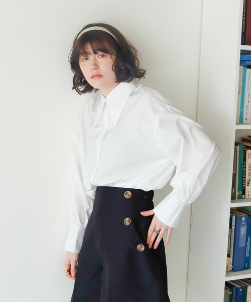 Birthday room（バースデイルーム）の「バックスリットカラーシャツ（シャツ/ブラウス・レディース・オフホワイト/ピンク/ブルー・FREE）」の20枚目の写真