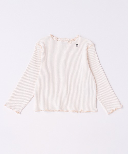 petit main(プティマイン)の「【GOODPRICE】テレコメロー長袖T(Tシャツ/カットソー)」|オフホワイト