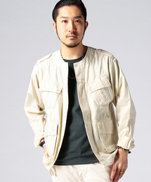 BEAMS | BEAMS / ノーカラー ファティーグ ジャケット(ミリタリージャケット)