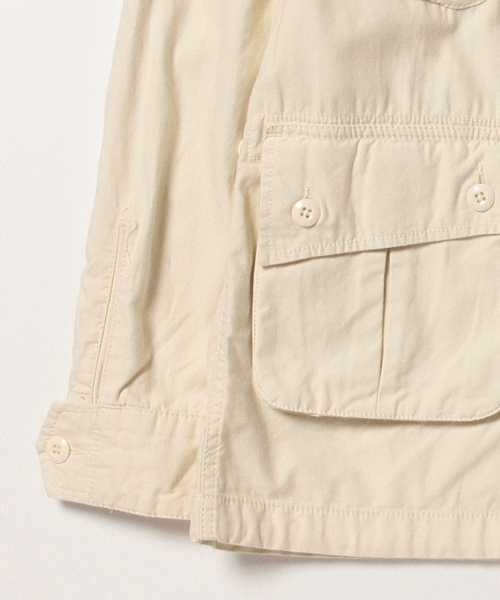 BEAMS（ビームス）の「○BEAMS / ノーカラー ファティーグ ジャケット（ミリタリージャケット・メンズ・オフホワイト/オリーブ・MEDIUM/LARGE/SMALL）」の21枚目の写真