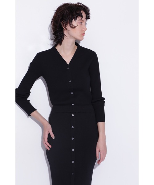 BOSCH（ボッシュ）の「◆コットンストレッチリブセットアップニット（ニット/セーター・レディース・ブラック/グリーン・38）」の3枚目の写真