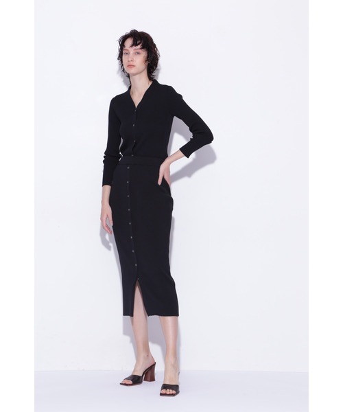 BOSCH（ボッシュ）の「◆コットンストレッチリブセットアップニット（ニット/セーター・レディース・ブラック/グリーン・38）」の4枚目の写真