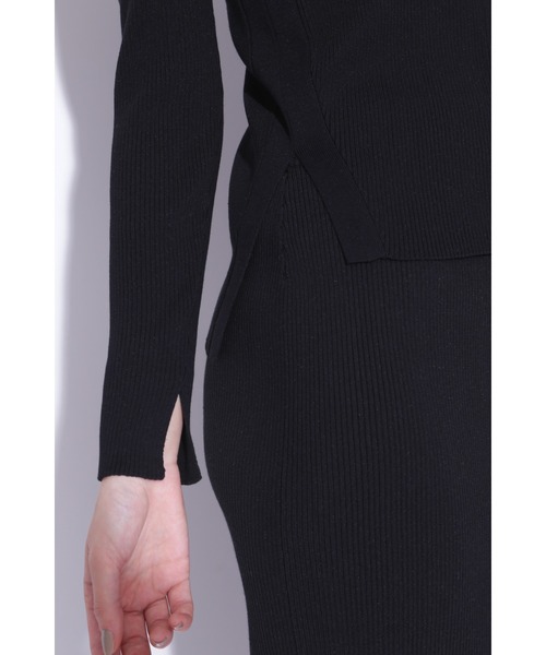 BOSCH（ボッシュ）の「◆コットンストレッチリブセットアップニット（ニット/セーター・レディース・ブラック/グリーン・38）」の11枚目の写真