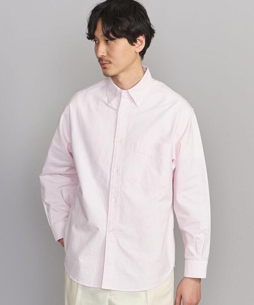 BEAUTY&YOUTH UNITED ARROWS（ビューティーアンドユースユナイテッドアローズ）の「BY キャンディストライプ オックスフォード BD グランデシャツ（シャツ/ブラウス・メンズ・ネイビー/イエロー/ライトピンク・S/M/L/XL/XXL）」の5枚目の写真