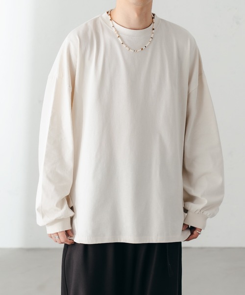 epnok(エプノック)の「タックコクーンロンT(Tシャツ/カットソー・メンズ・チャコールグレー/ナチュラル/グレイッシュベージュ/グレイッシュブルー・SMALL/MEDIUM/LARGE)」の20枚目の写真