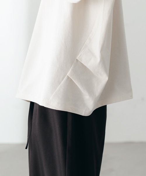 epnok(エプノック)の「タックコクーンロンT(Tシャツ/カットソー・メンズ・チャコールグレー/ナチュラル/グレイッシュベージュ/グレイッシュブルー・SMALL/MEDIUM/LARGE)」の21枚目の写真